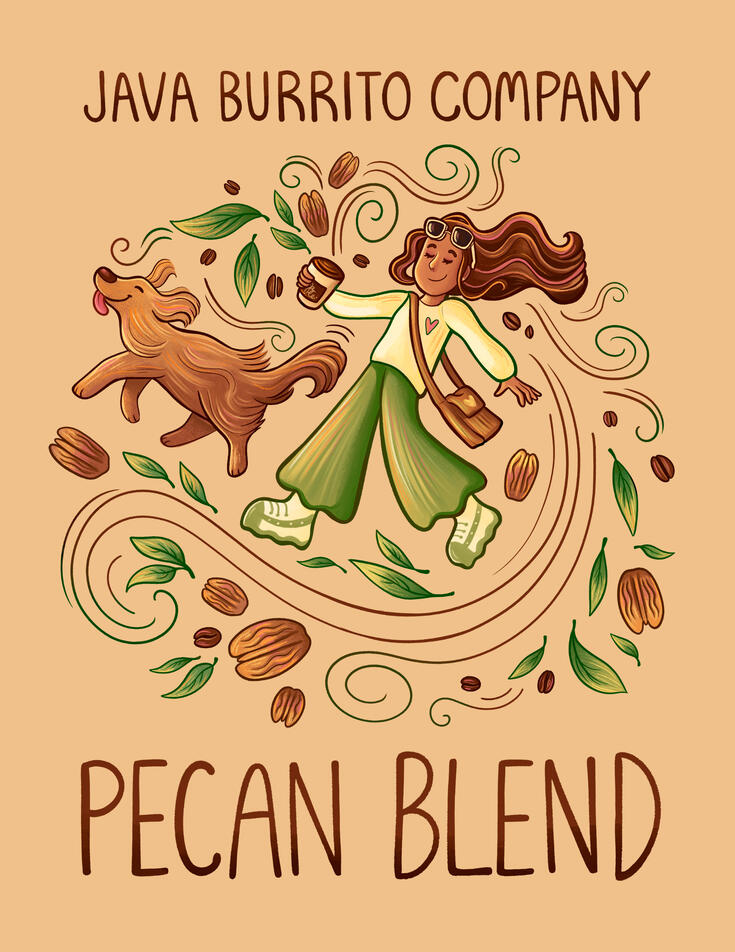 Java Burrito Company Pecan Blend Design